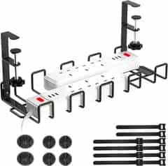 15.7" Spacecare Under Desk Cable Management Tray (Black)