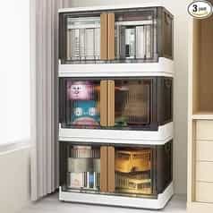 3-Pack 300QT Plastic Storage Bins with Lids