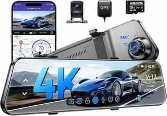 AZDOME PG17 4K 12” Mirror Dash Cam