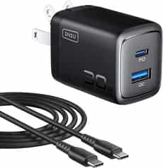 INIU 30W Fast Charging 2-Port USB C Charger Block w/ 5ft USB