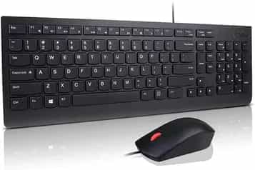 Lenovo Essential Wired Keyboard and Mouse Combo - Black 
