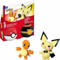 Mega Pokémon Building Set – Pichu & Charmander, 40 Pieces