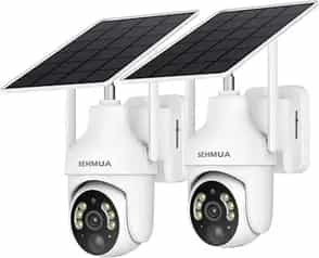 SEHMUA 2K Solar Security Cameras Wireless Outdoor