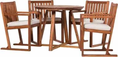 Walker Edison Itha 5-Piece Outdoor Dining Set 