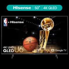 50" Hisense Class U6H 4K QLED 240 Motion Rate Google TV (50U6H, 2022)