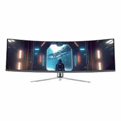 Onn. 49" Curved 3840 x 1080p, 144Hz, 32:9, 1ms, DCI-P3 90%, R1500, Gaming Monitor, Black